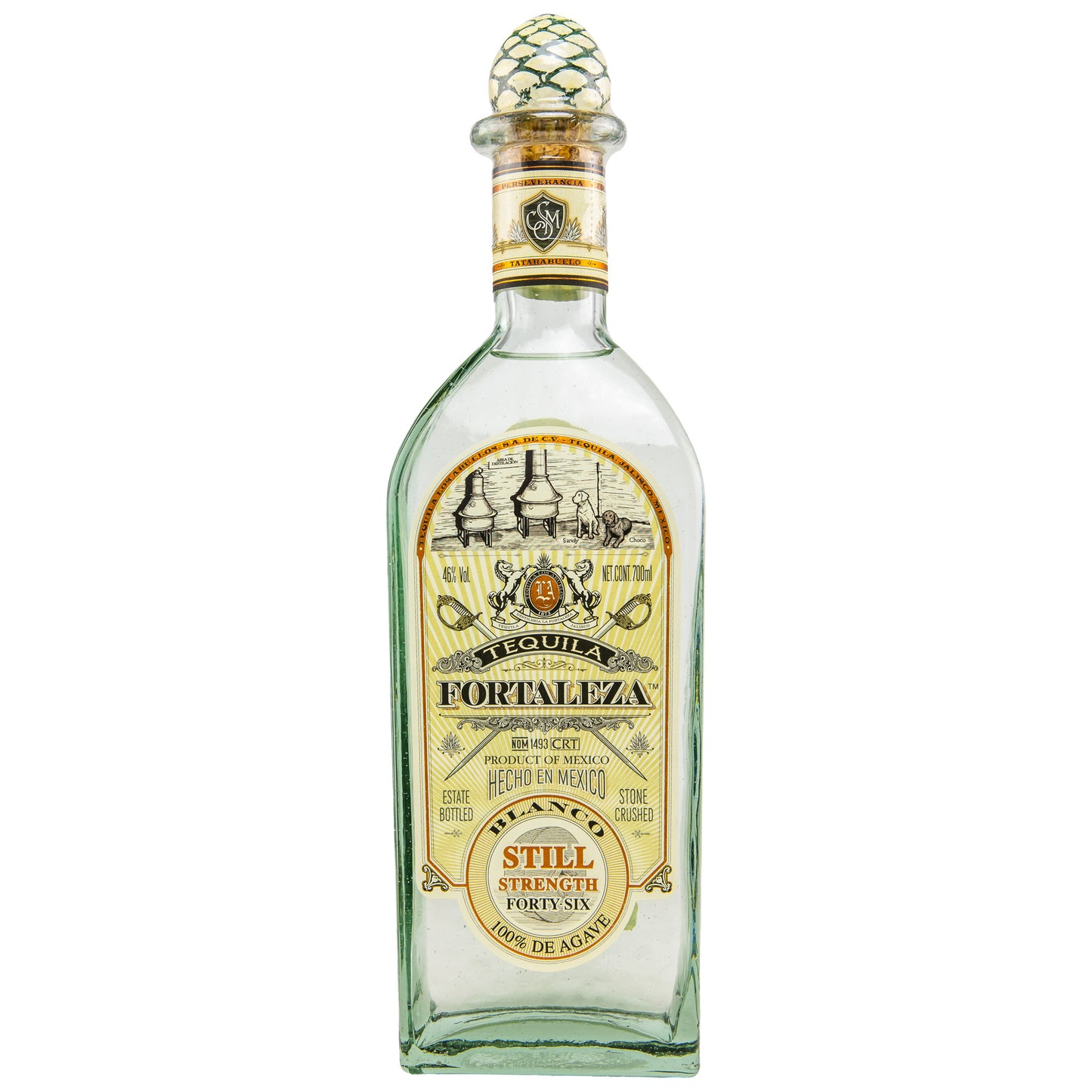 Fortaleza Blanco Tequila Still Strength