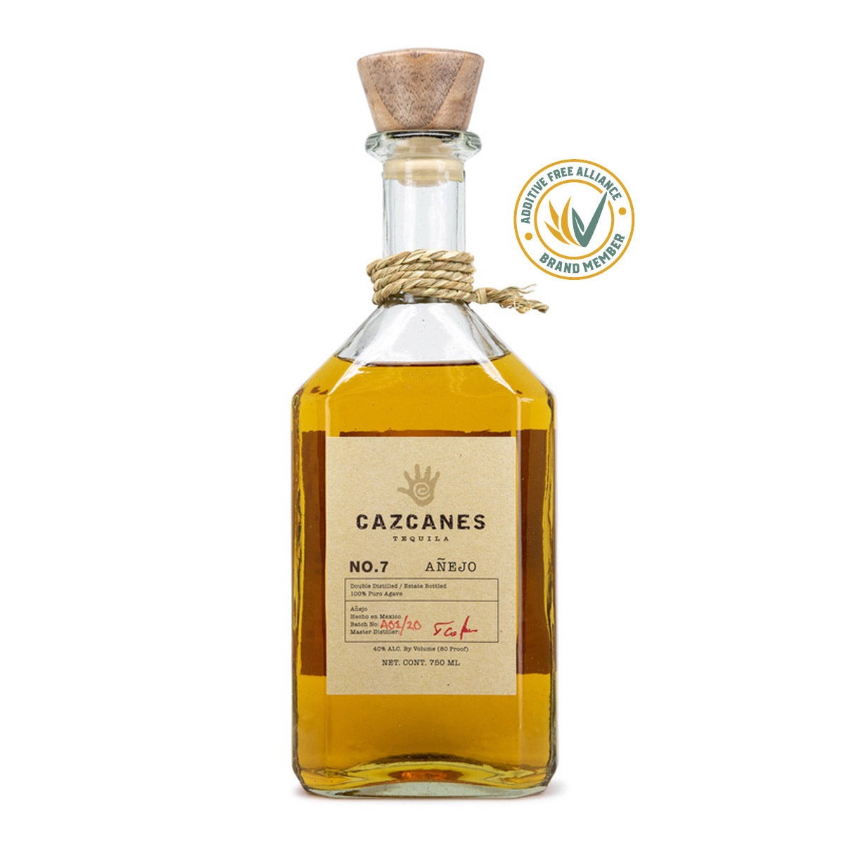 CAZCANES TEQUILA AÑEJO NO.7 | 40% (1 X 0.7 L)