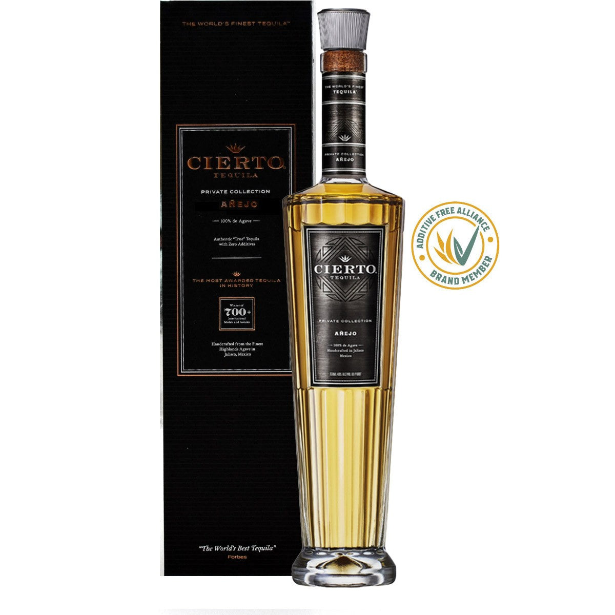 CIERTO TEQUILA AÑEJO | PRIVATE COLLECTION 40% (1 X 0.7 L)