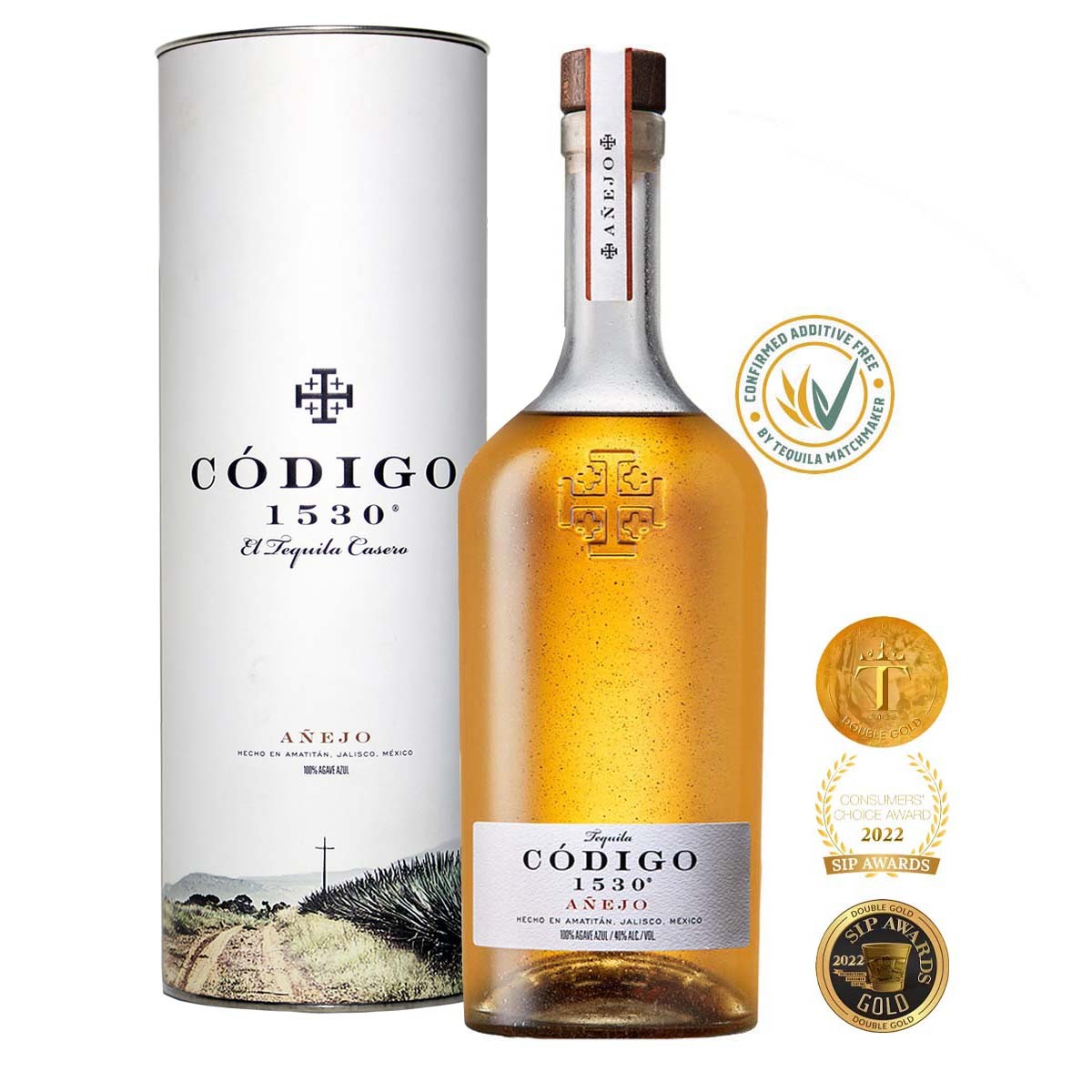 CODIGO 1530 TEQUILA AÑEJO 38% (1 X 0.7 L)