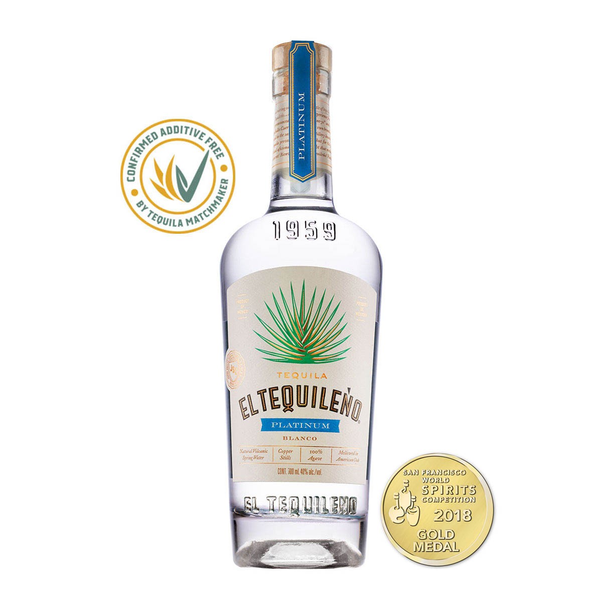 EL TEQUILENO TEQUILA BLANCO | PLATINUM 40% (1 X 0.7 L)