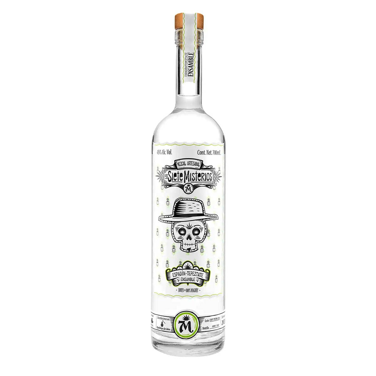 LOS SIETE MISTERIOS MEZCAL ESPADIN-TEPEZTATE 45% (1 X 0.7 L)