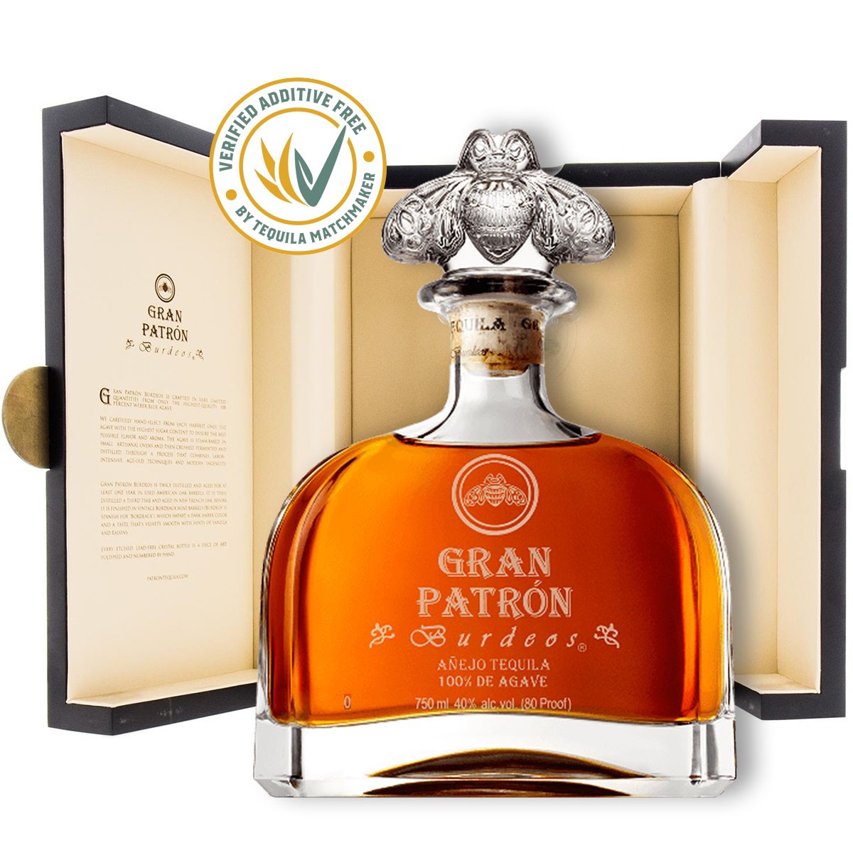 GRAN PATRÓN TEQUILA BURDEOS AÑEJO 40% (1 X 0.7 L)