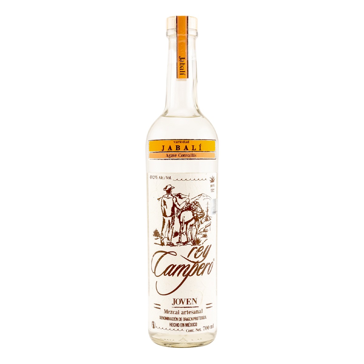 REY CAMPERO JABALI MEZCAL JOVEN 49,2% (1 X 0.7 L)