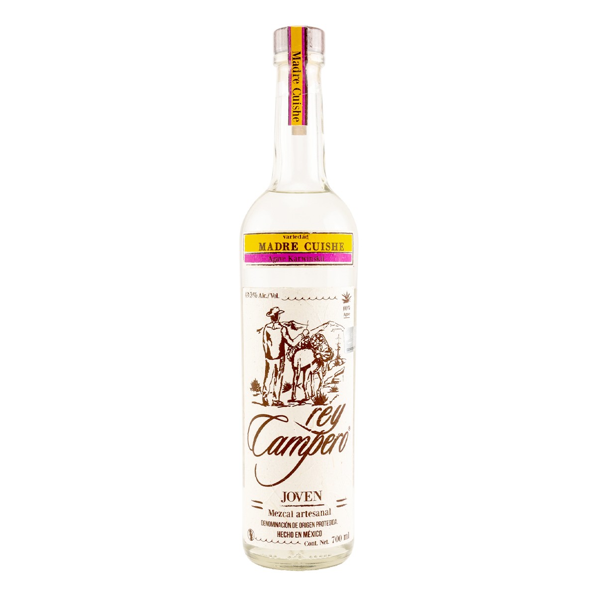REY CAMPERO MADRE CUISHE MEZCAL 49,3% (1 X 0.7 L)