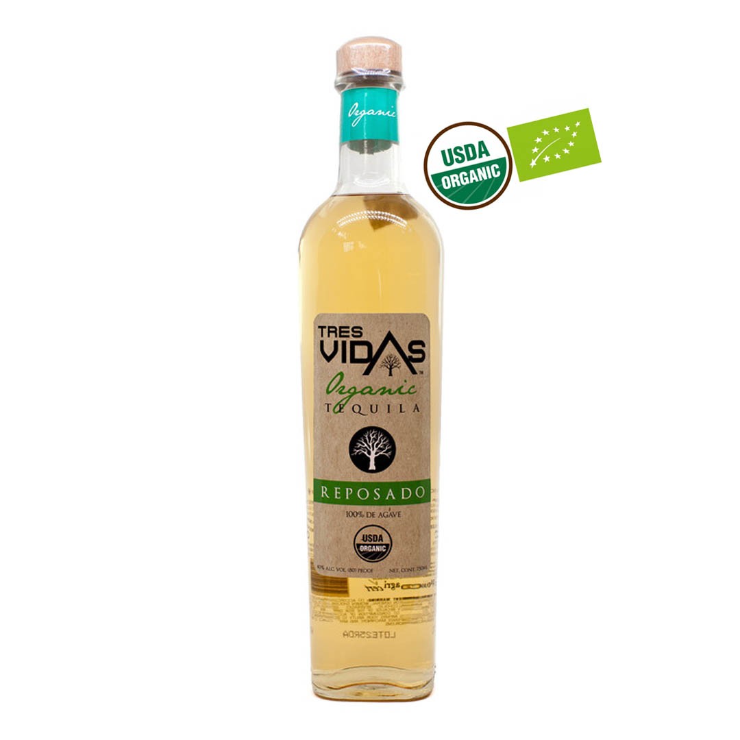 TRES VIDAS ORGANIC TEQUILA REPOSADO 40% (1 X 0.7 L)