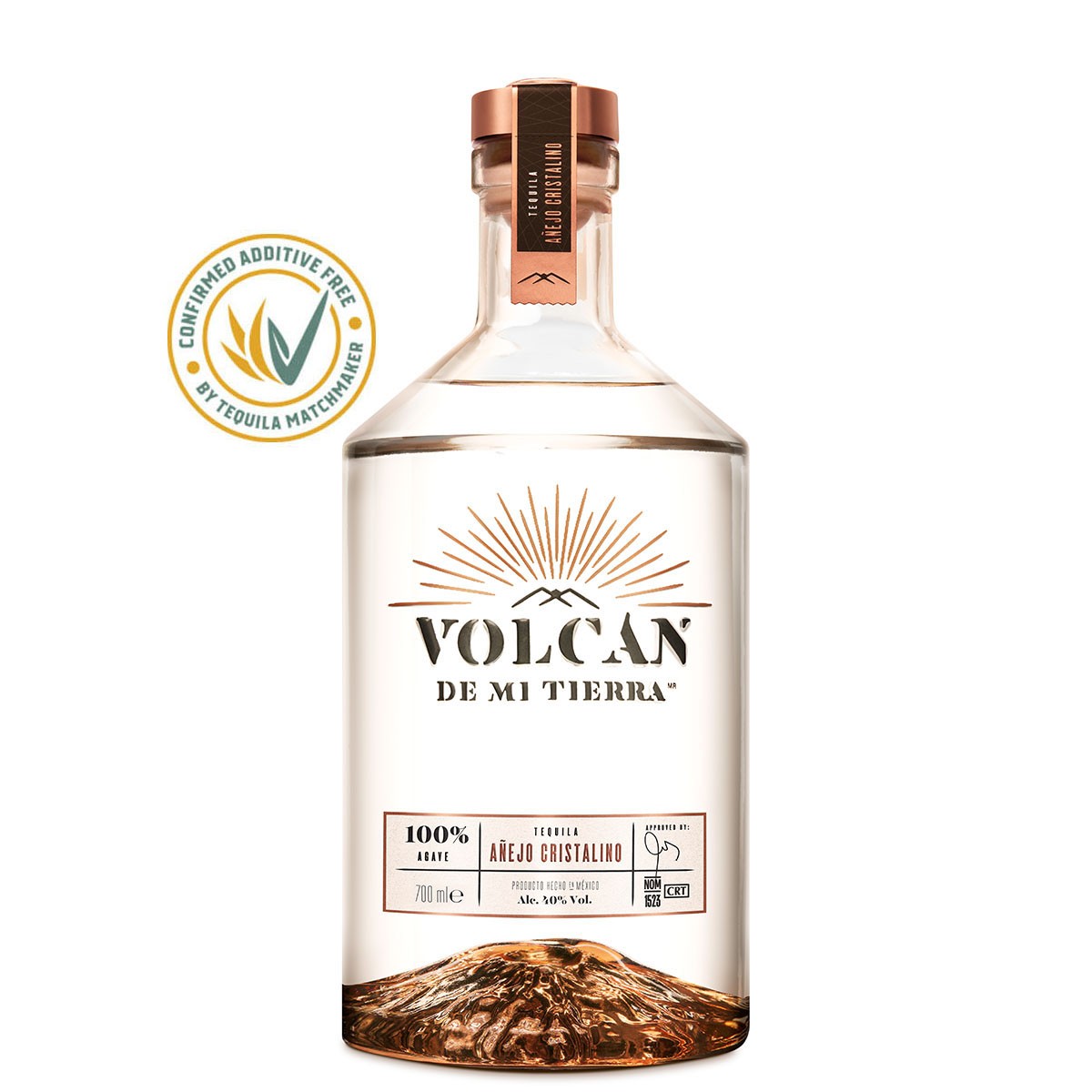 VOLCÁN DE MI TIERRA TEQUILA AÑEJO CRISTALINO 40% (1 X 0.7 L)