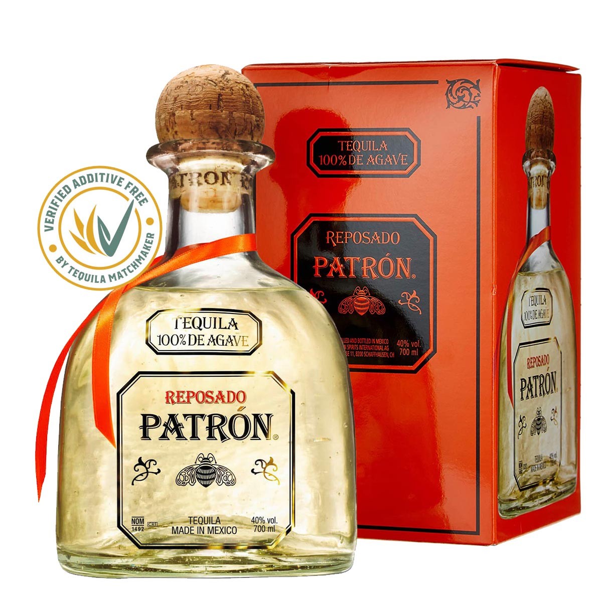 PATRÓN TEQUILA REPOSADO 40% (1 X 0.7 L)