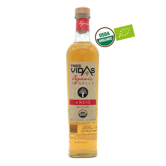 TRES VIDAS ORGANIC TEQUILA AÑEJO 40% (1 X 0.7 L)